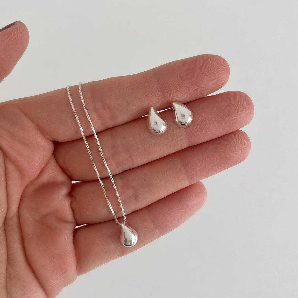 Conjunto de Prata 925 Gota Vírgula