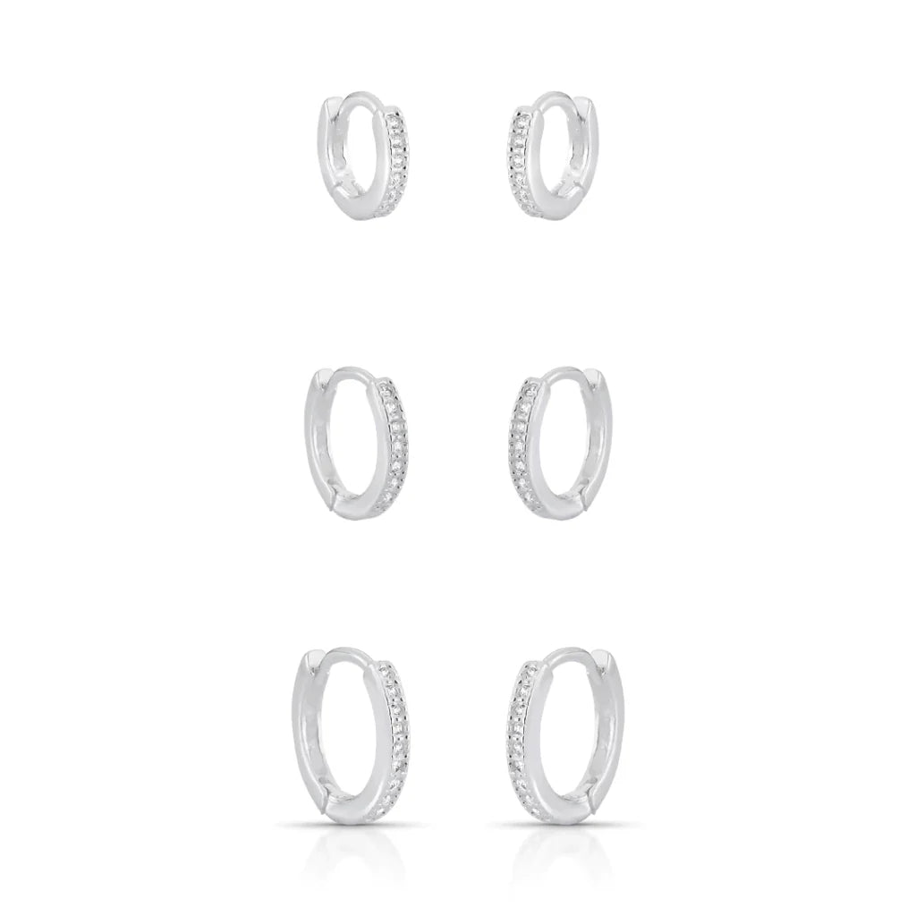 Trio de Prata Cravejado