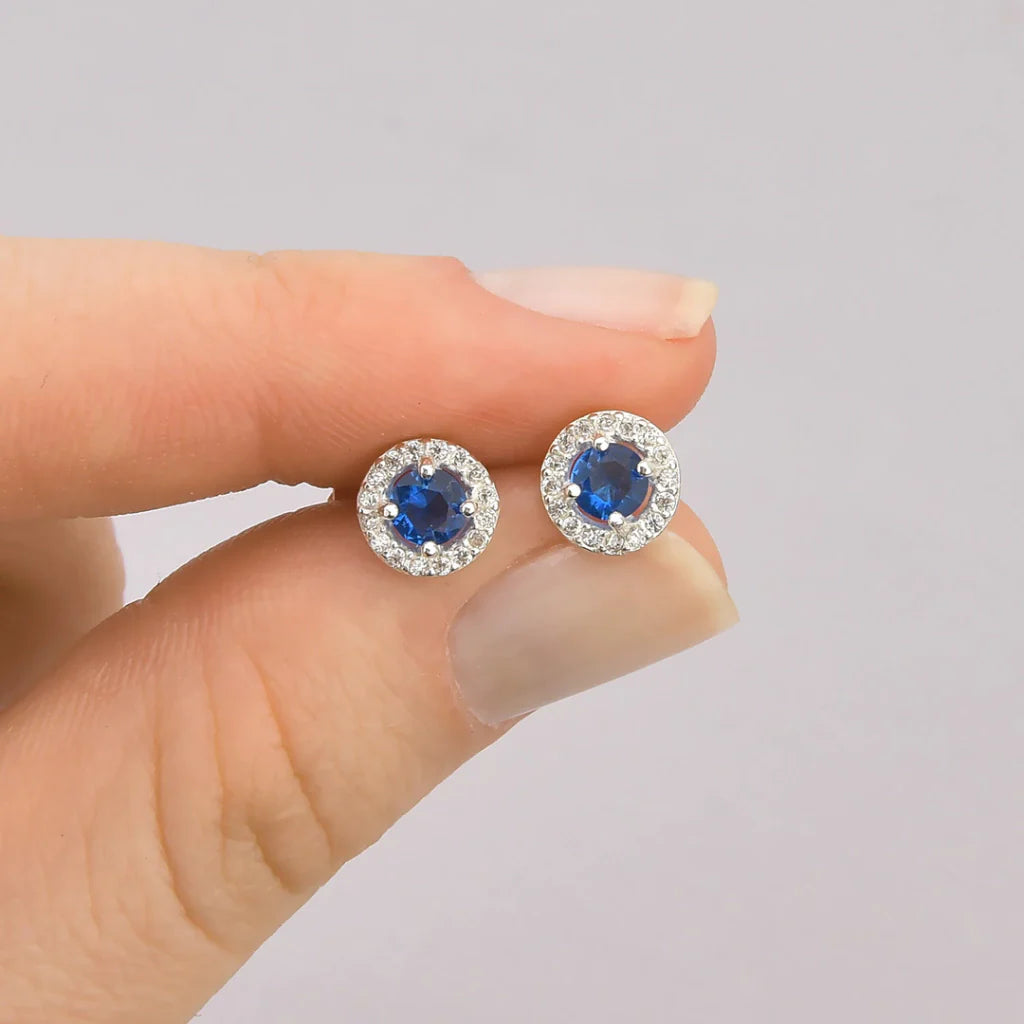 Conjunto Circulo Cravejado de Prata