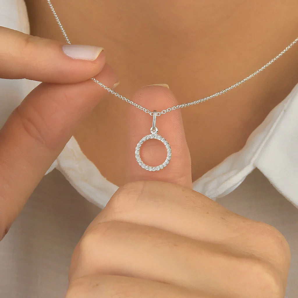 Gargantilha Circulo vazado de Prata