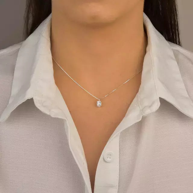 Gargantilha Oval Cristal