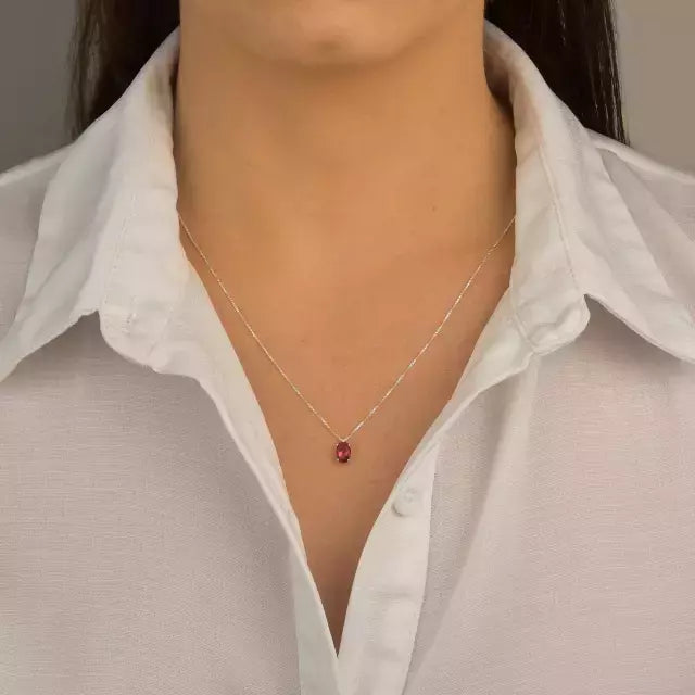 Gargantilha Oval Cristal