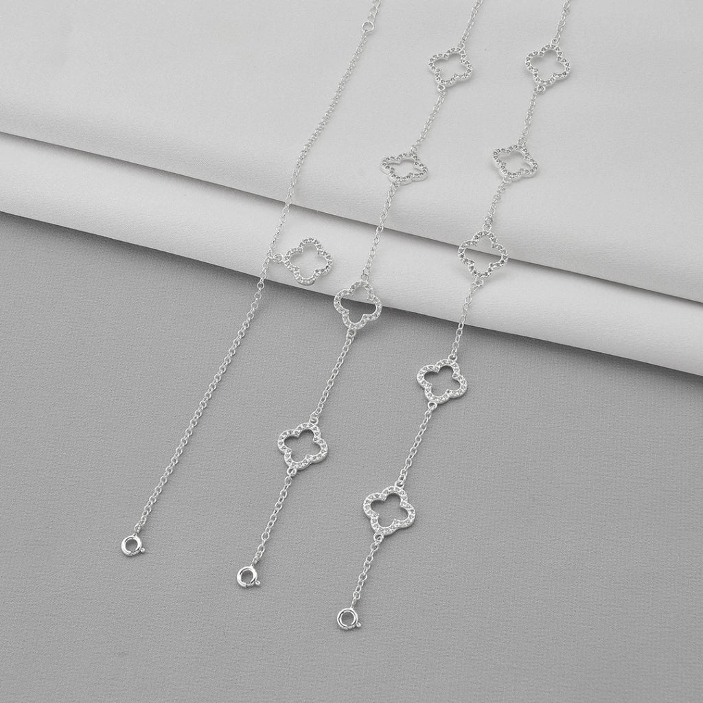 Pulseira Trevo Cravejado Vazado