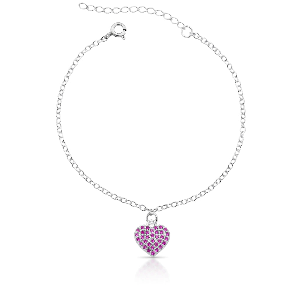 Pulseira Coração Cravejado