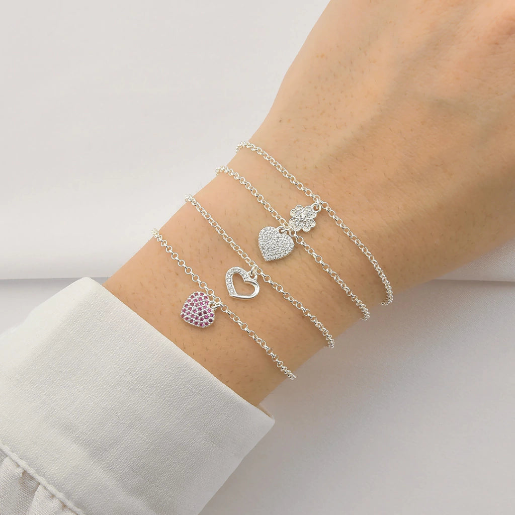 Pulseira Coração Cravejado