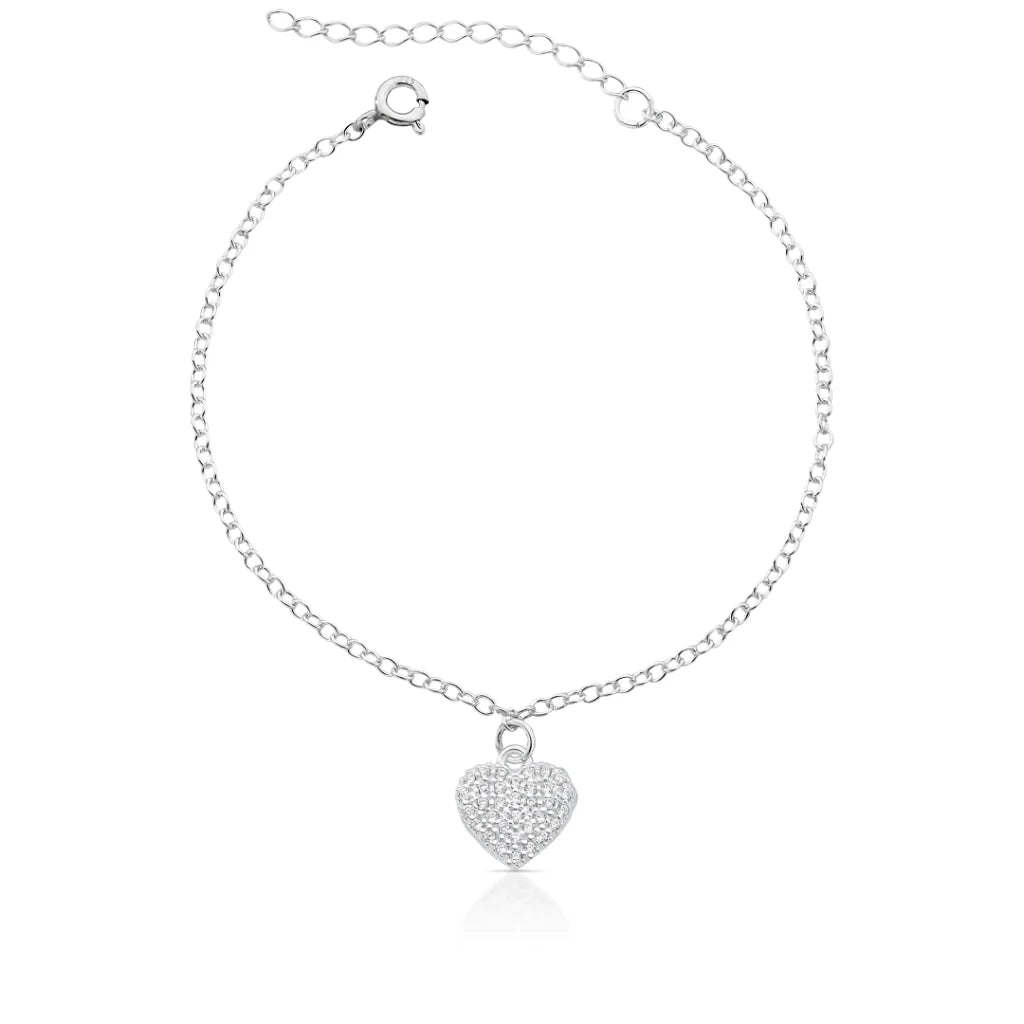 Pulseira Coração Cravejado