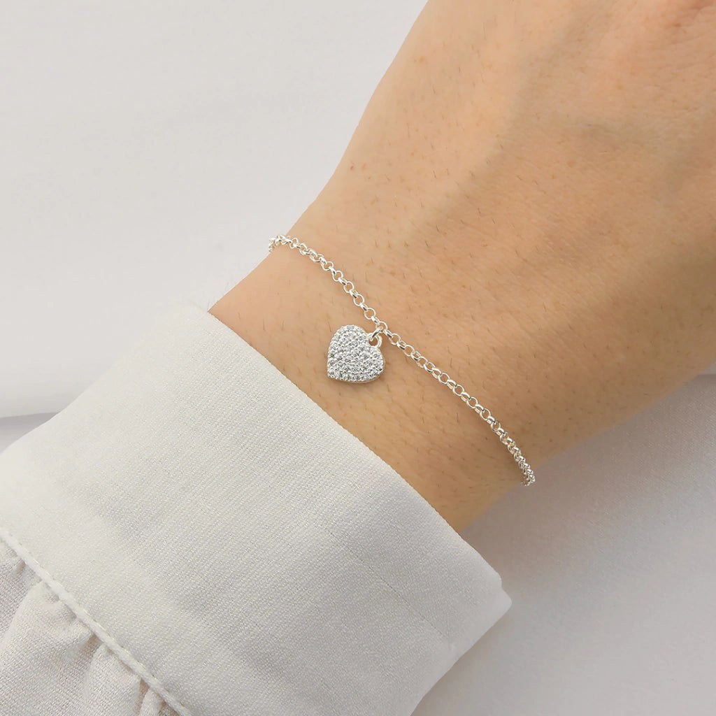 Pulseira Coração Cravejado