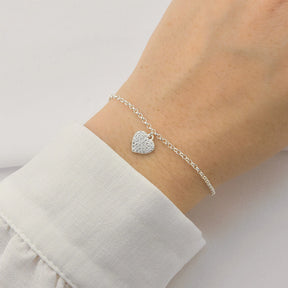 Pulseira Coração Cravejado