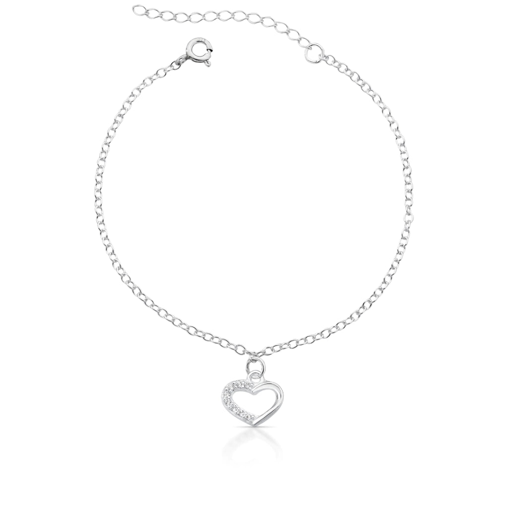 Pulseira Coração Cravejado