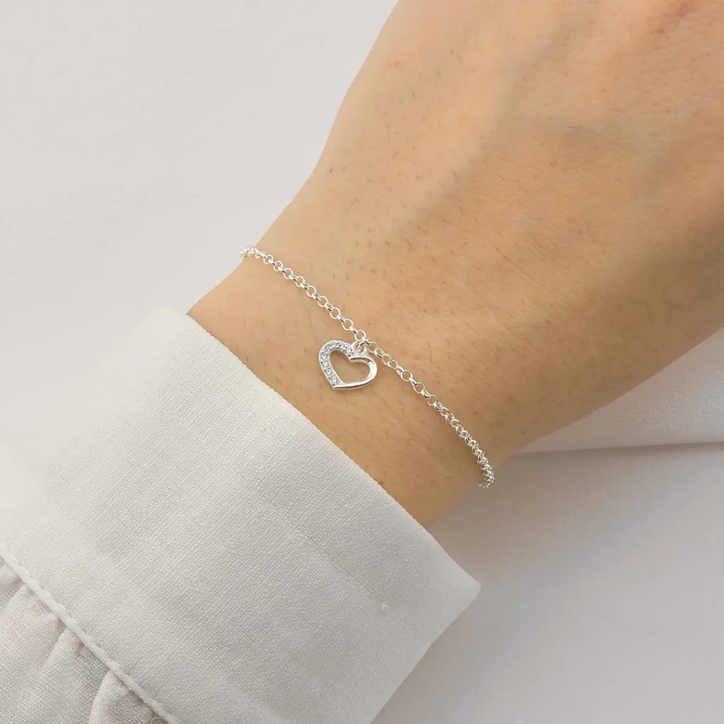 Pulseira Coração Cravejado