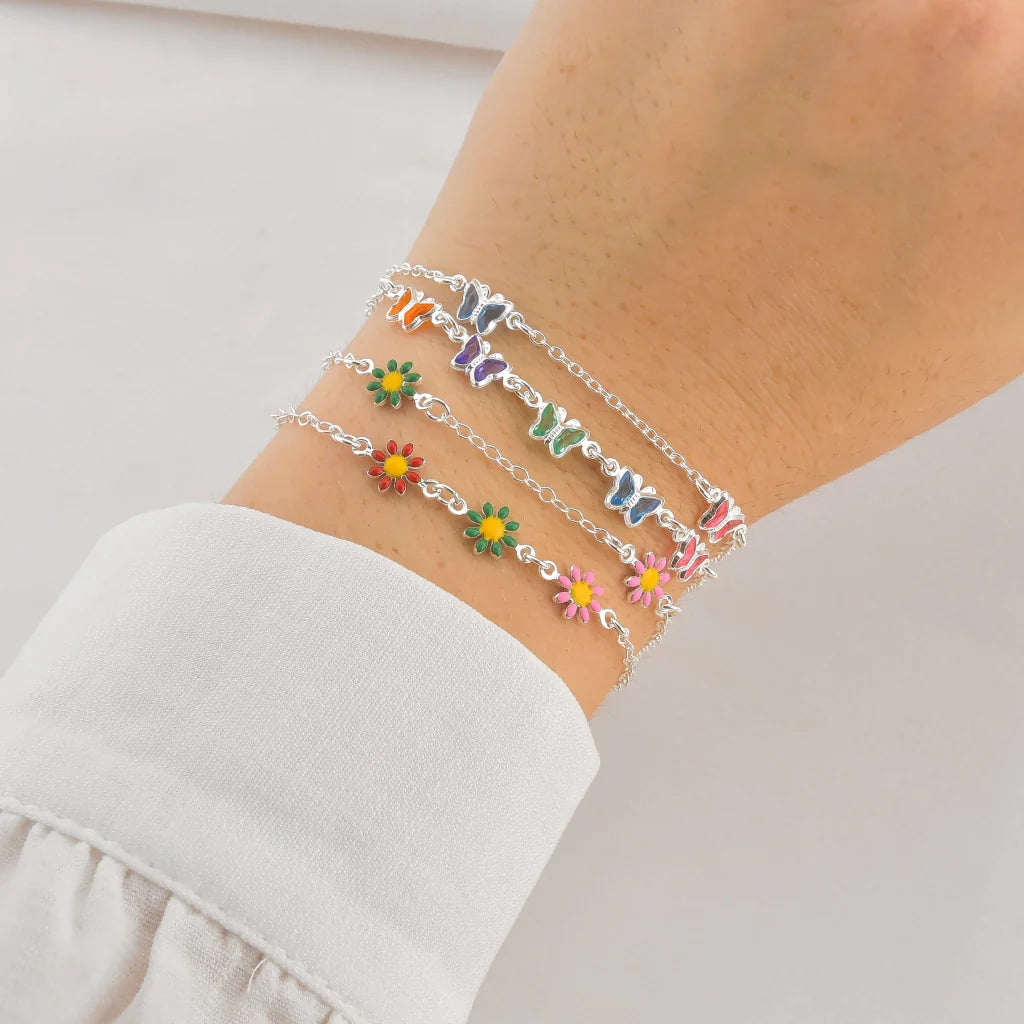 Pulseira Borboleta Multicolorido