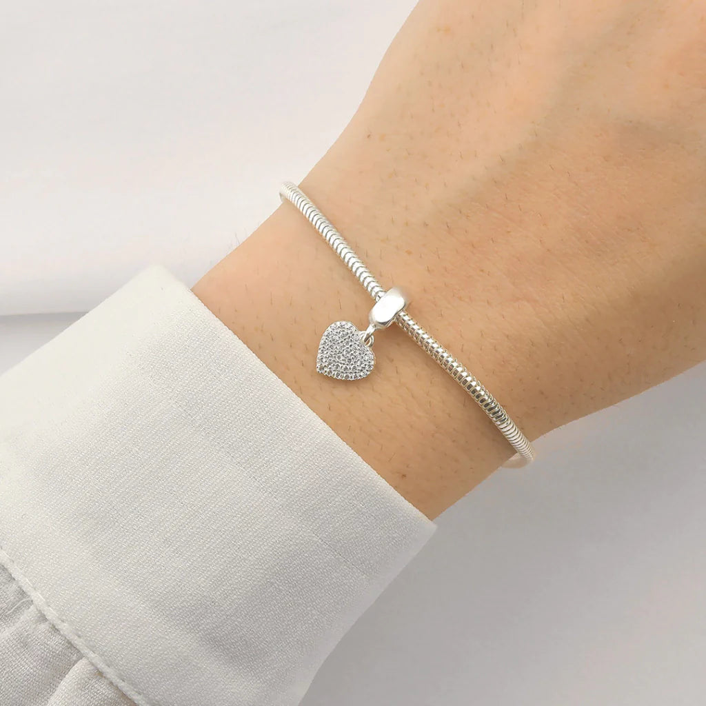 Berloque Coração Cravejado