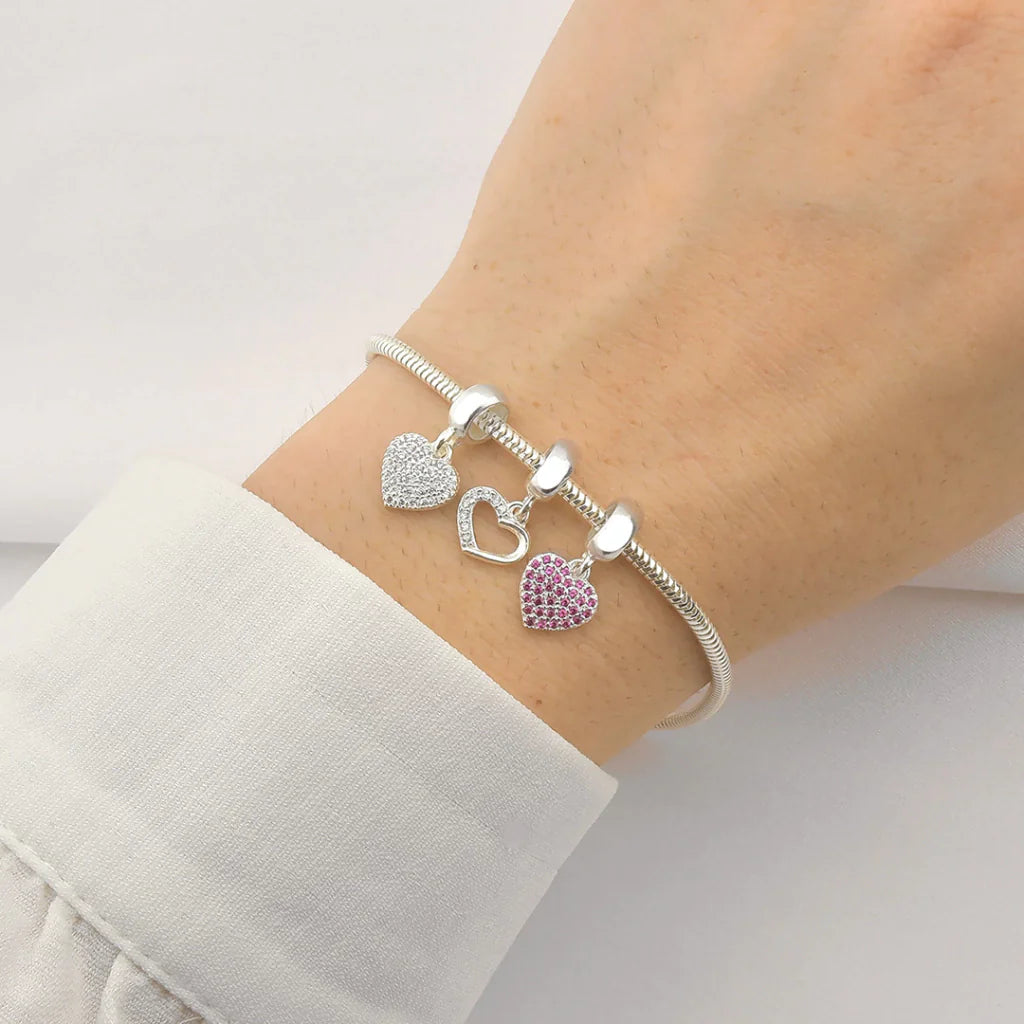 Berloque Coração Cravejado