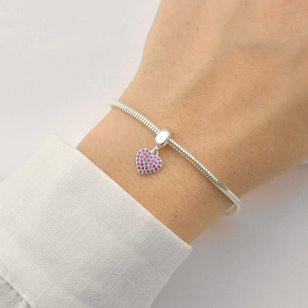 Berloque Coração Cravejado