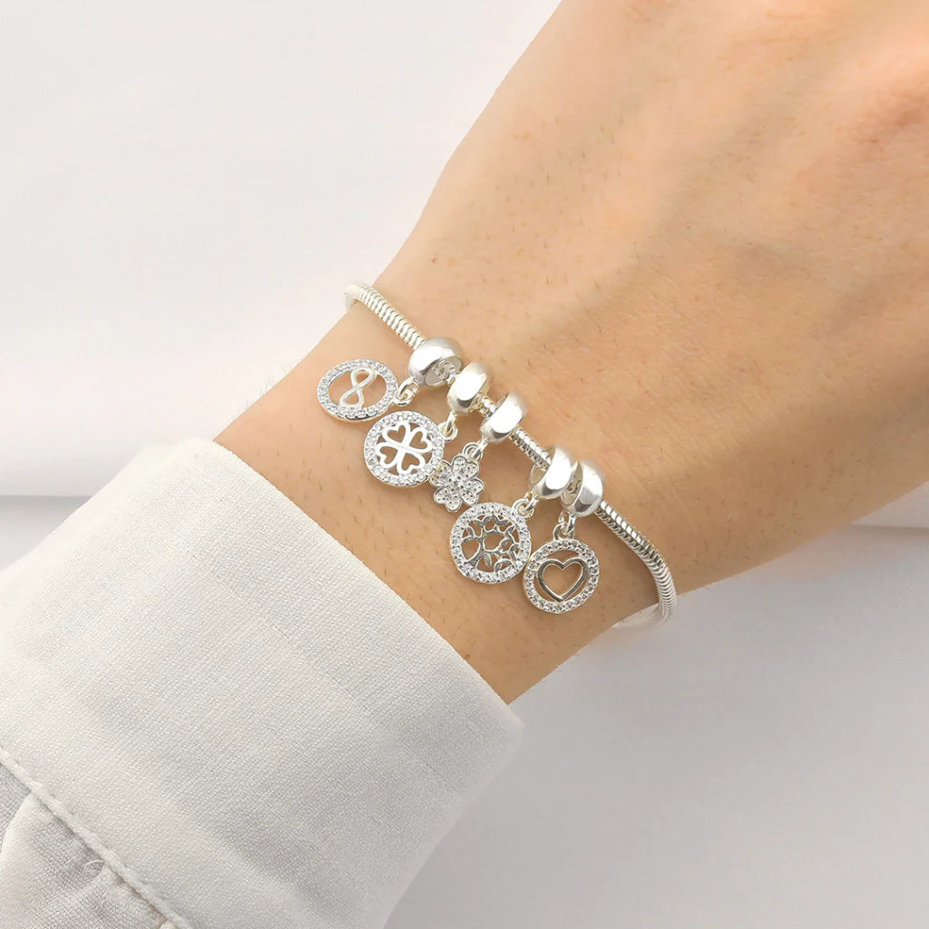 Berloque Coração Cravejado