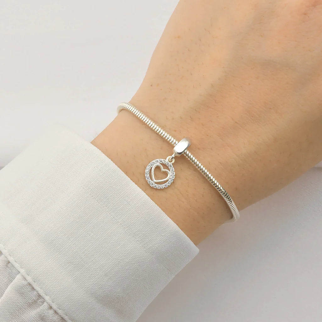 Berloque Coração Cravejado