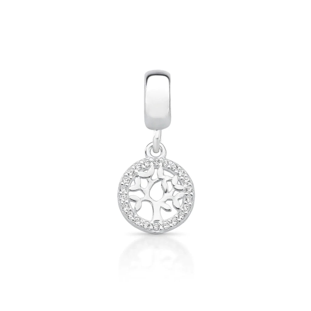 Berloque Círculo Cravejado Arvore da Vida