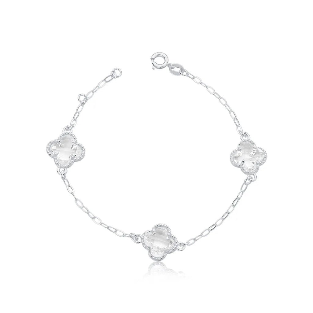 Pulseira de Trevos com Zircônia