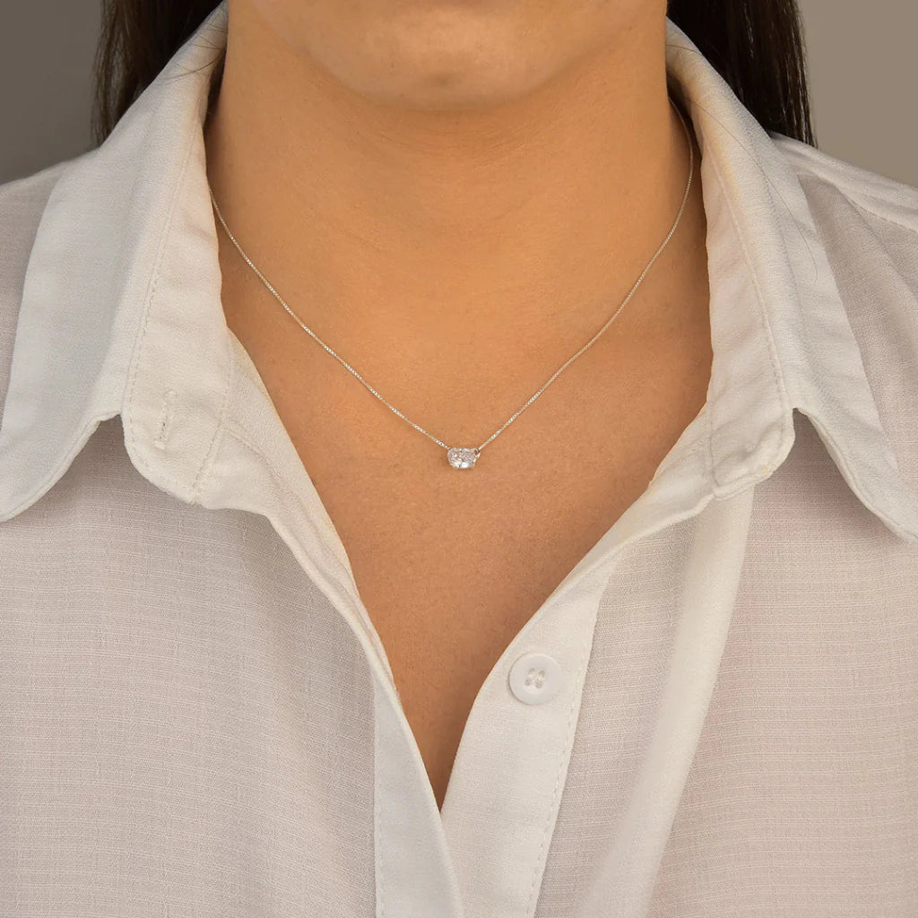 Gargantilha Oval Cristal Vermelho