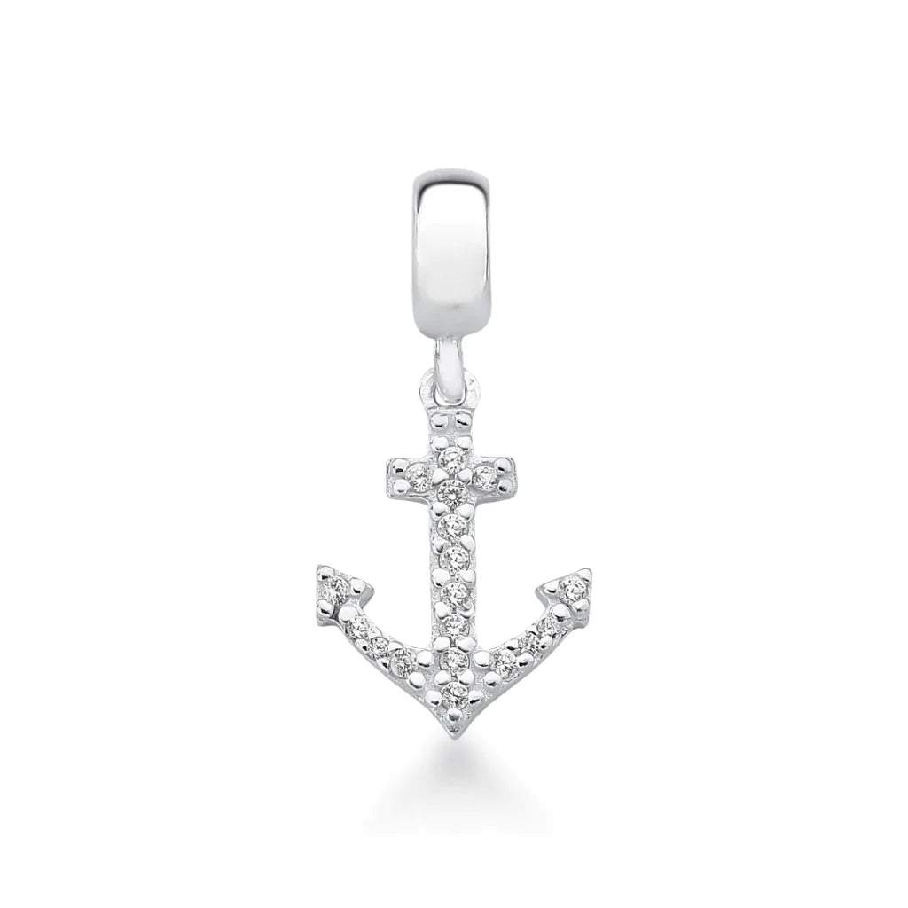 Berloque Âncora Cravejada