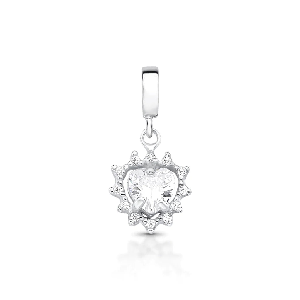 Berloque Coração Cravejado