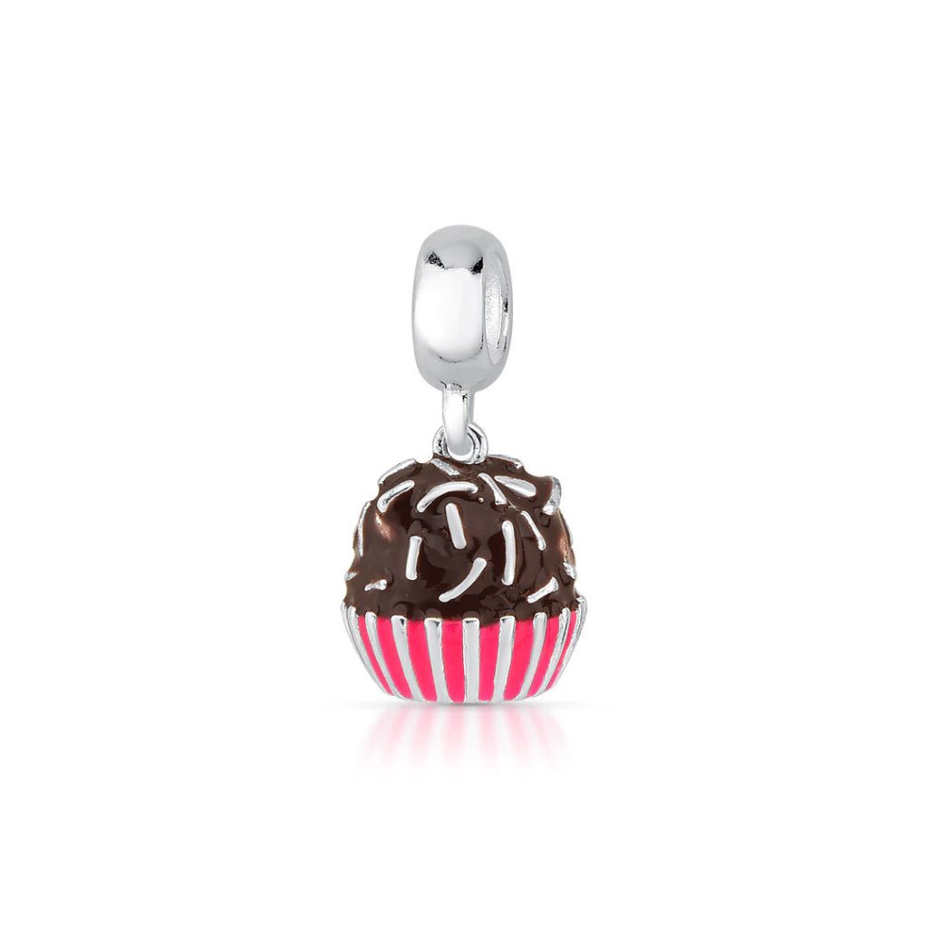 Berloque Brigadeiro Resinado de Prata