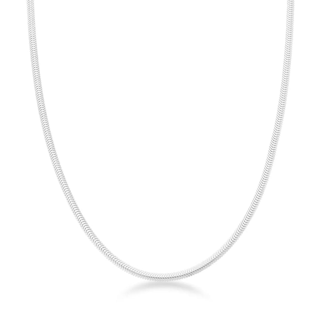 Corrente de Prata Snake Fina - 45 cm