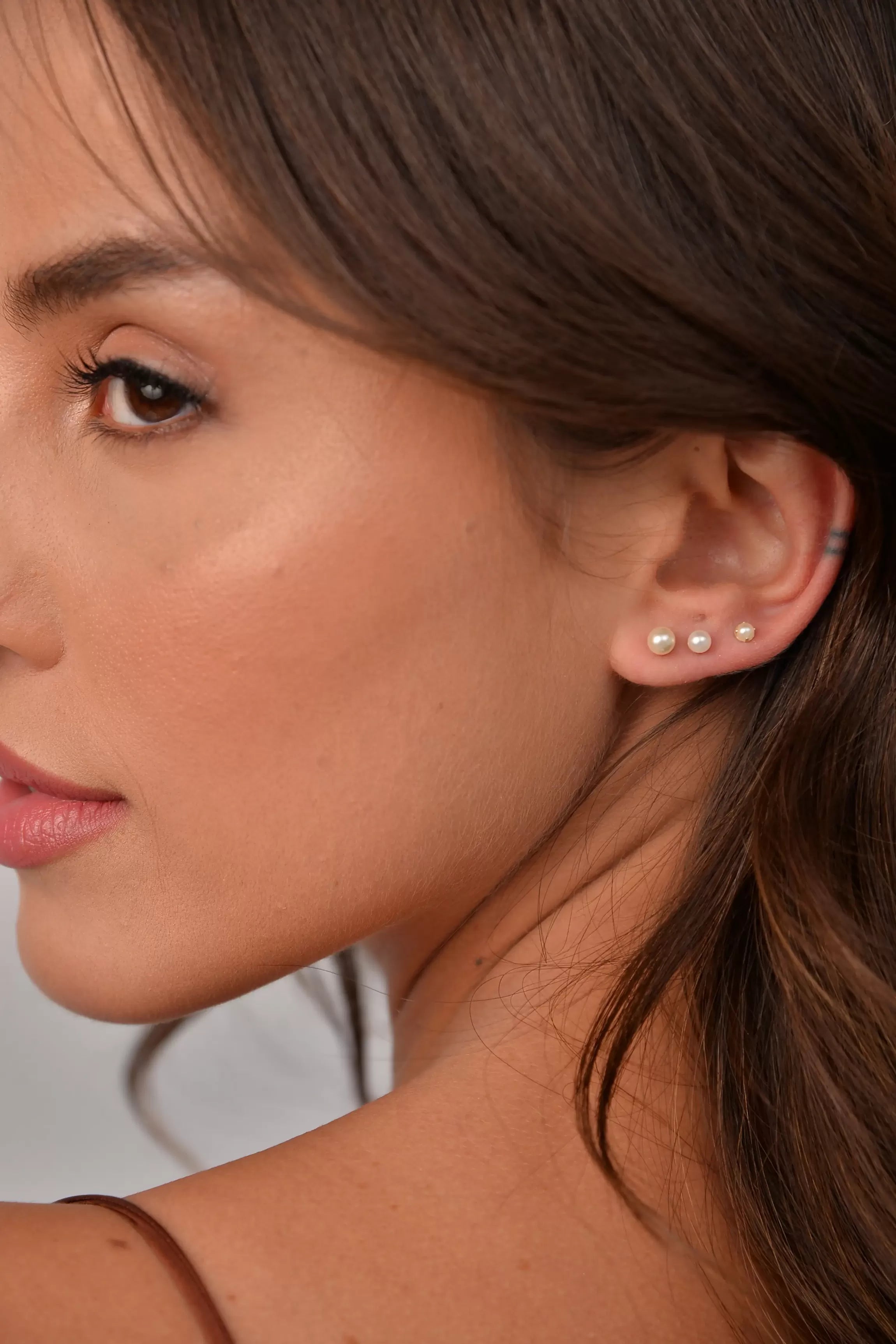 Trio Brinco de Prata 925 Pérola