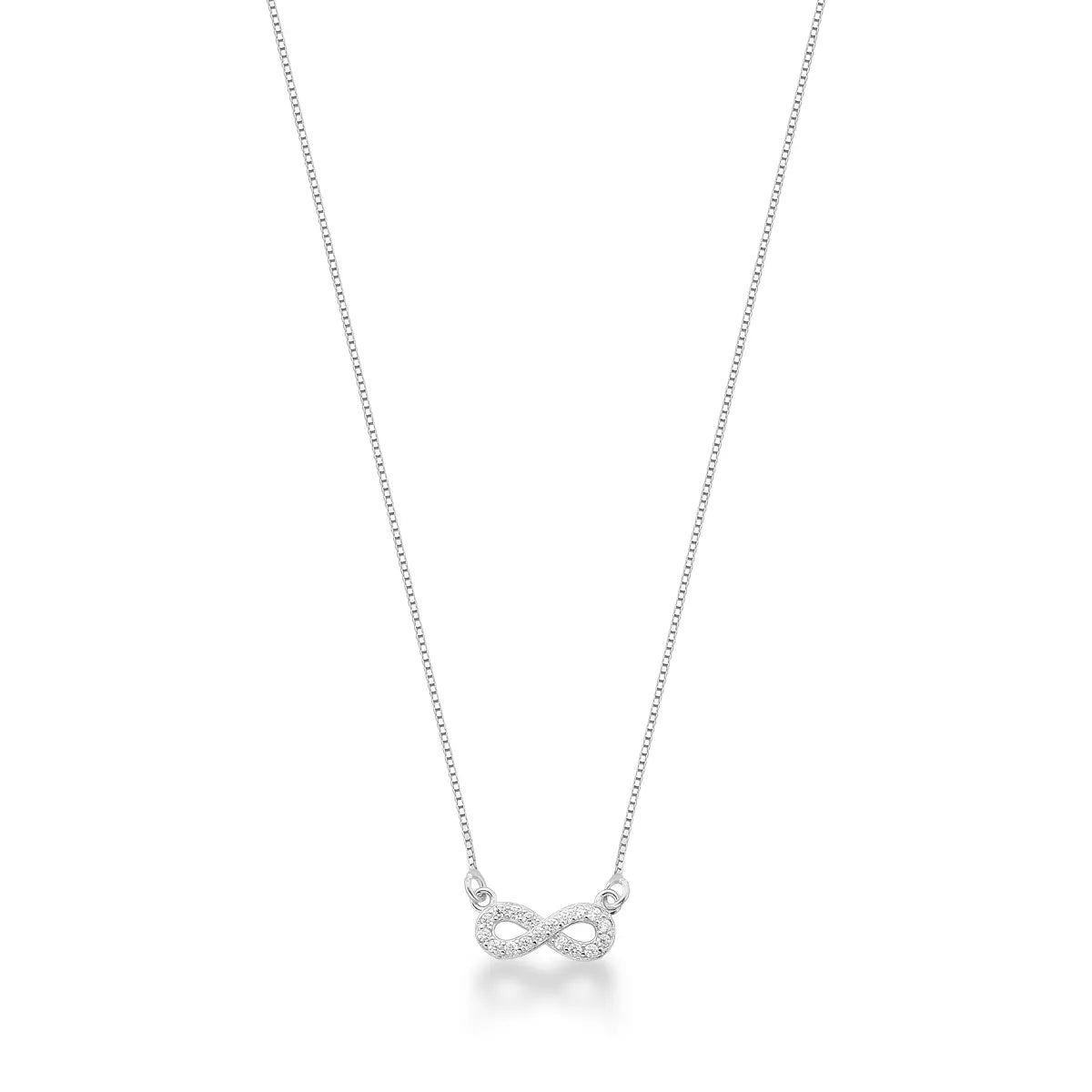 Colar de Prata 925 Infinito Cravejado