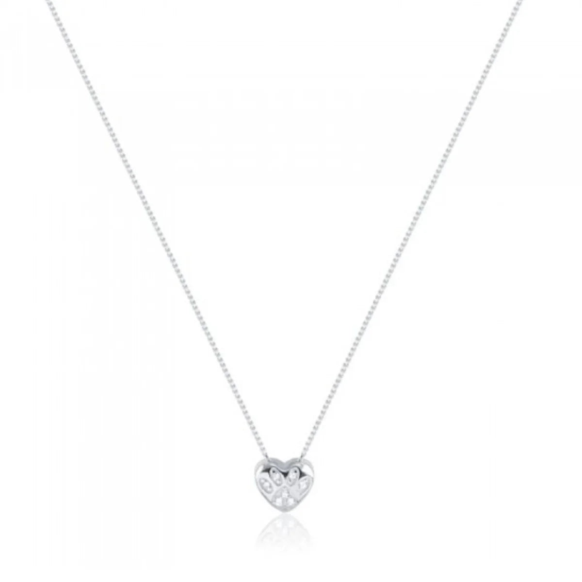 Colar de Prata 925 Coração com Patinha Pet