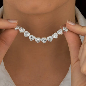 Choker Riviera Corações Cristal