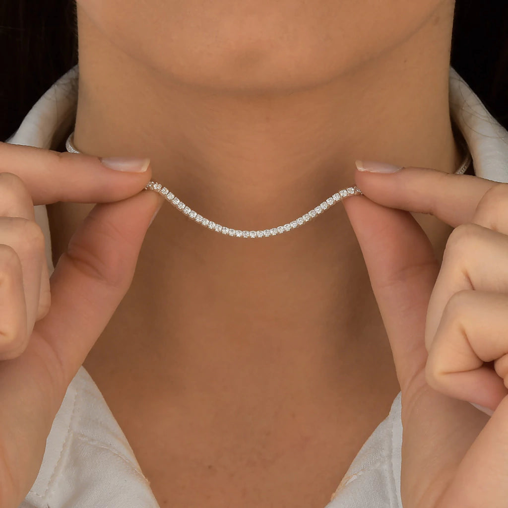Choker Riviera Pedra Cristal